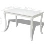 Mesa de comedor blanco brillante 116x66x76 cm