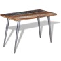 Mesa de comedor de madera maciza reciclada 120x60x76 cm