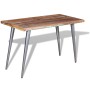 Mesa de comedor de madera maciza reciclada 120x60x76 cm