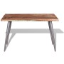Mesa de comedor de madera maciza reciclada 120x60x76 cm