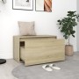 Banco pasillo madera de ingeniería roble Sonoma 80x40x45 cm