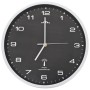 Reloj de pared radiocontrol movimiento de cuarzo 31 cm negro