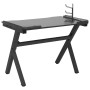 Escritorio gaming con luz LED forma Y negro 90x60x75 cm