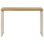 Mesa de comedor de madera maciza de mango y acero 115x55x76 cm