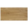Mesa de comedor de madera maciza de mango y acero 115x55x76 cm