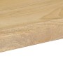 Mesa de comedor de madera maciza de mango y acero 115x55x76 cm