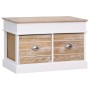 Banco de recibidor de madera de Paulownia 70x35x45 cm