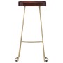 Taburetes de cocina gavin 2 unidades madera maciza de mango