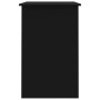 Escritorio de madera contrachapada negro 100x50x76 cm