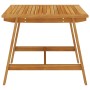 Mesa de comedor de jardín madera maciza de acacia 88x88x74 cm