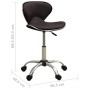 Silla de oficina de cuero sintético marrón