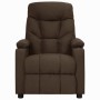 Silla de masaje elevable de tela marrón oscuro