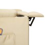 Sillón de masaje eléctrico tela color crema