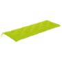 Banco Batavia con cojín verde brillo madera maciza teca 150 cm