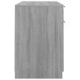 Escritorio con armario lateral madera contrachapada gris Sonoma