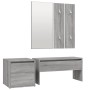 Set de muebles de recibidor madera contrachapada gris Sonoma