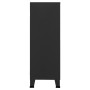 Baúl de almacenaje industrial metal negro 75x40x115 cm
