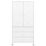 Armario industrial de metal blanco 90x50x180 cm