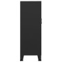 Baúl de almacenaje industrial metal negro 70x40x115 cm