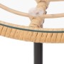 Mesa de comedor de vidrio templado y acero Ø80 cm