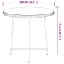 Mesa de comedor de vidrio templado y acero Ø80 cm