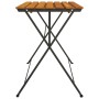 Mesa de cafetería plegable madera acacia y acero 100x54x71 cm