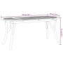 Mesa de jardín madera maciza de acacia 200x90x75 cm