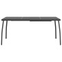 Mesa de jardín malla de acero gris antracita 165x80x72 cm
