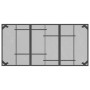 Mesa de jardín malla de acero gris antracita 165x80x72 cm