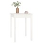 Mesa de comedor madera maciza de pino blanca 55x55x75 cm