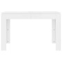 Mesa de comedor madera de ingeniería blanco brillo 120x60x76 cm