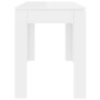 Mesa de comedor madera de ingeniería blanco brillo 120x60x76 cm