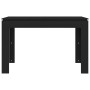 Mesa de comedor de madera contrachapada negro 120x60x76 cm