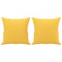 Cojines decorativos 2 uds tela amarillo claro 40x40 cm