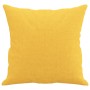 Cojines decorativos 2 uds tela amarillo claro 40x40 cm