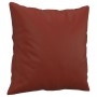 Cojines decorativos 2 uds cuero sintético rojo tinto 40x40 cm