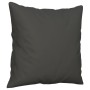 Cojines decorativos 2 uds tela microfibra gris oscuro 40x40 cm
