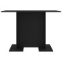 Mesa de comedor de madera contrachapada negro 110x60x75 cm