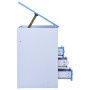 Escritorio infantil de dibujo inclinable azul y blanco