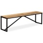 Banco de madera maciza de mango 160x35x45 cm