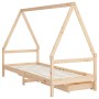 Estructura de cama para niños con cajones madera pino 90x200 cm