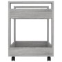 Carrito de escritorio contrachapada gris Sonoma 60x45x60 cm