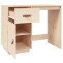 Escritorio de madera maciza de pino 95x50x75 cm