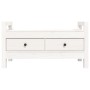 Banco de recibidor madera maciza de pino blanco 80x40x43 cm