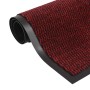 Alfombra de entrada rectangular de nudo 80x120 cm roja