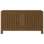 Caja de almacenaje jardín madera pino marrón miel 121x55x64 cm