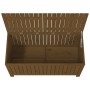 Caja de almacenaje jardín madera pino marrón miel 121x55x64 cm