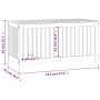 Caja de almacenaje jardín madera pino marrón miel 121x55x64 cm