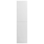 Armario de madera contrachapada blanco brillante 100x50x200 cm