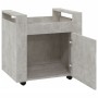 Carrito de escritorio contrachapada gris hormigón 60x45x60 cm